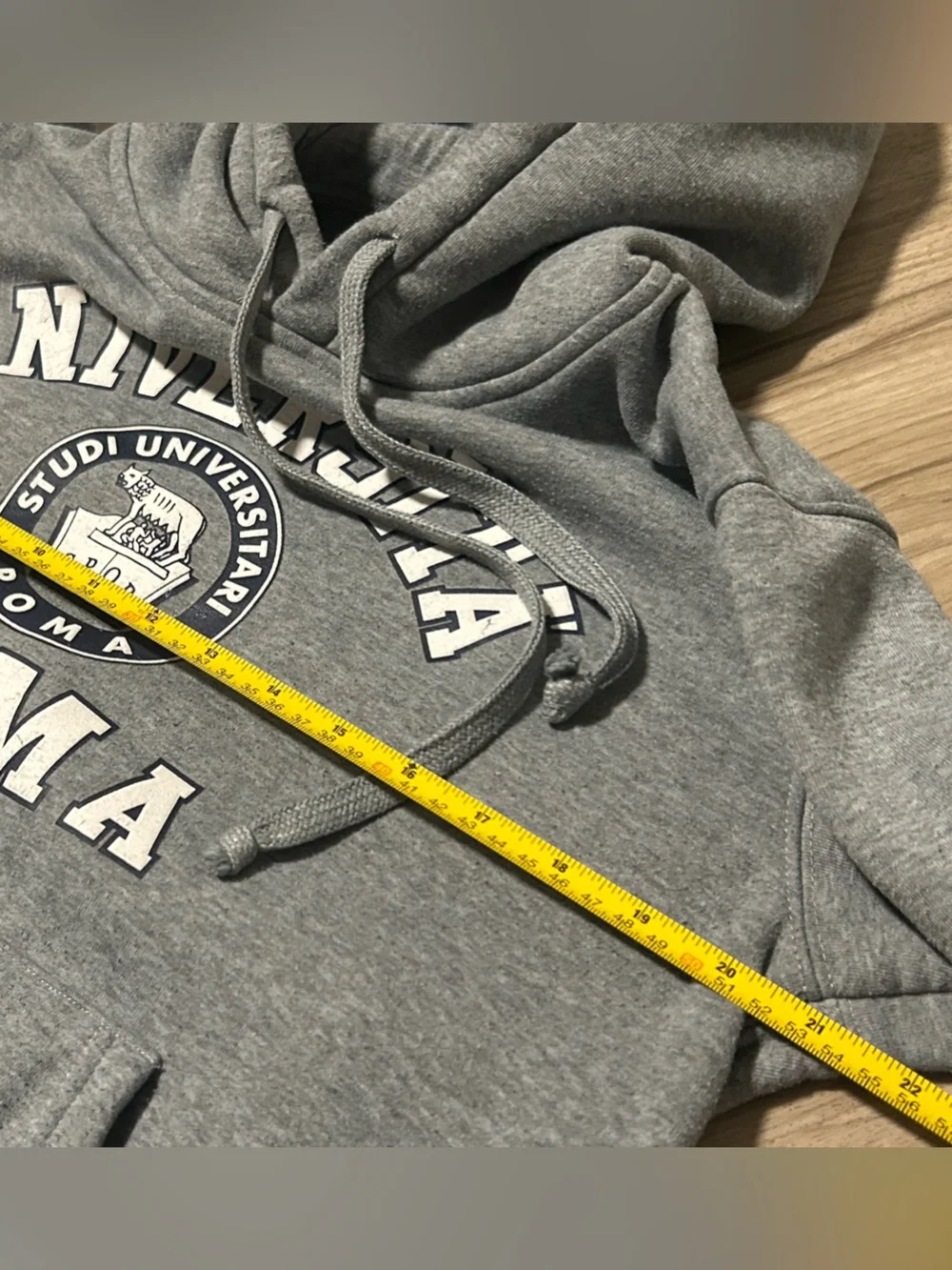 Universita Roma Gray Hooded Sweatshirt